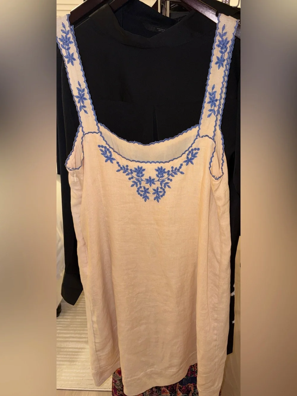 J Crew Yellow Embroidered Square Neck Tank Sundress Sz 10 Tall NWT